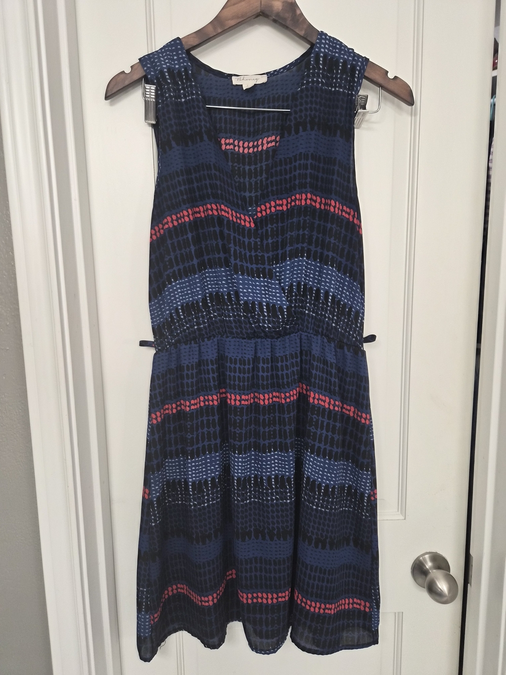 V-Neck Faux Wrap Dress